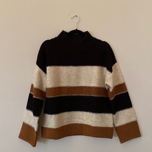 Universal Thread - Striped Mock Turtleneck Sweater